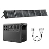 （MPPT-Adapter selbst bereitstellen）DJI Power 2000 Tragbare Powerstation 2048 Wh, 3000 W Solar Generator mit 1 x 200 W faltbarem Solarpanel, Notstromaggregat für Zuhause, Camping。