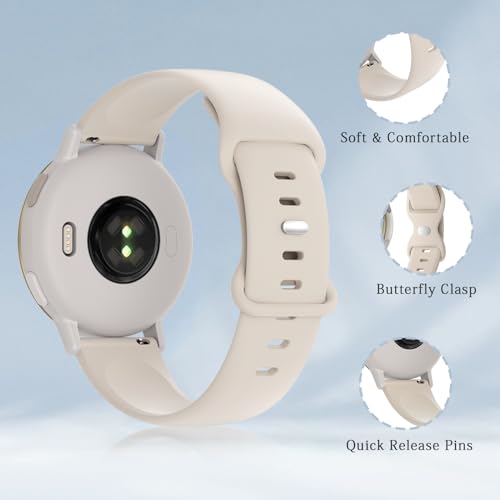 3-Pack Garmin Compatible Silicone Bands - Vivoactive 5, Vivoactive 3, Venu, Forerunner Series