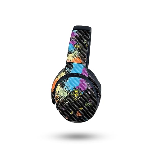 Image of MightySkins Carbon Fiber Skin Compatible with Skullcandy Crusher ANC 2 - Splatter | Protective, Durable Textured Carbon Fiber Finish | Easy to Apply, Remove, and Change Styles