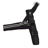 ComfortFlex XXS Dog Harness -Made in The USA, Fully Padded, Reflective, Adjustable, Lightweight No-Choke, No Pull, Non-Chafing Design for XXSmall Dogs, Enhanced Control, XXSmall, Raven Black