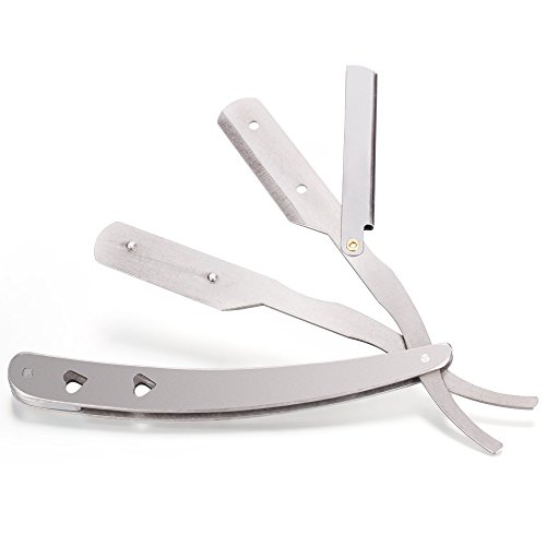 ACEVIVI Professional Straight Edge Barber Razor - Resists Tarnish and Rust Stainless Steel Salon-Quality Shaving Razor (Exchangeable Blade)