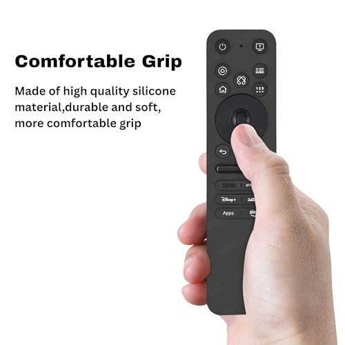 Image of Silicone Tv Remote Cover Compatible with LG Smart TV Remote LG MR25GA Full Wrap Protective Case with Lanyard [Remote NOT Included] (Black)