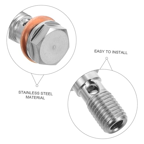 Tornillos de disco de freno de acero inoxidable para cilindro maestro de coche hueco 4