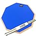 keepdrum DP-BL12 Lot de 2 pads d'entraînement pour batterie Bleu 12" + 1 paire de baguettes