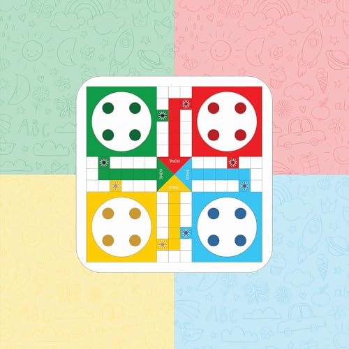 Image of Ludo Picnic Mat - 1.4m x 1.4m | Yoga & Kids mat | Non Toxic| Waterproof, Foldable & Lightweight Outdoor & Indoor Mat | Easy to Carry, Clean & Ideal for Park, Beach & Camping