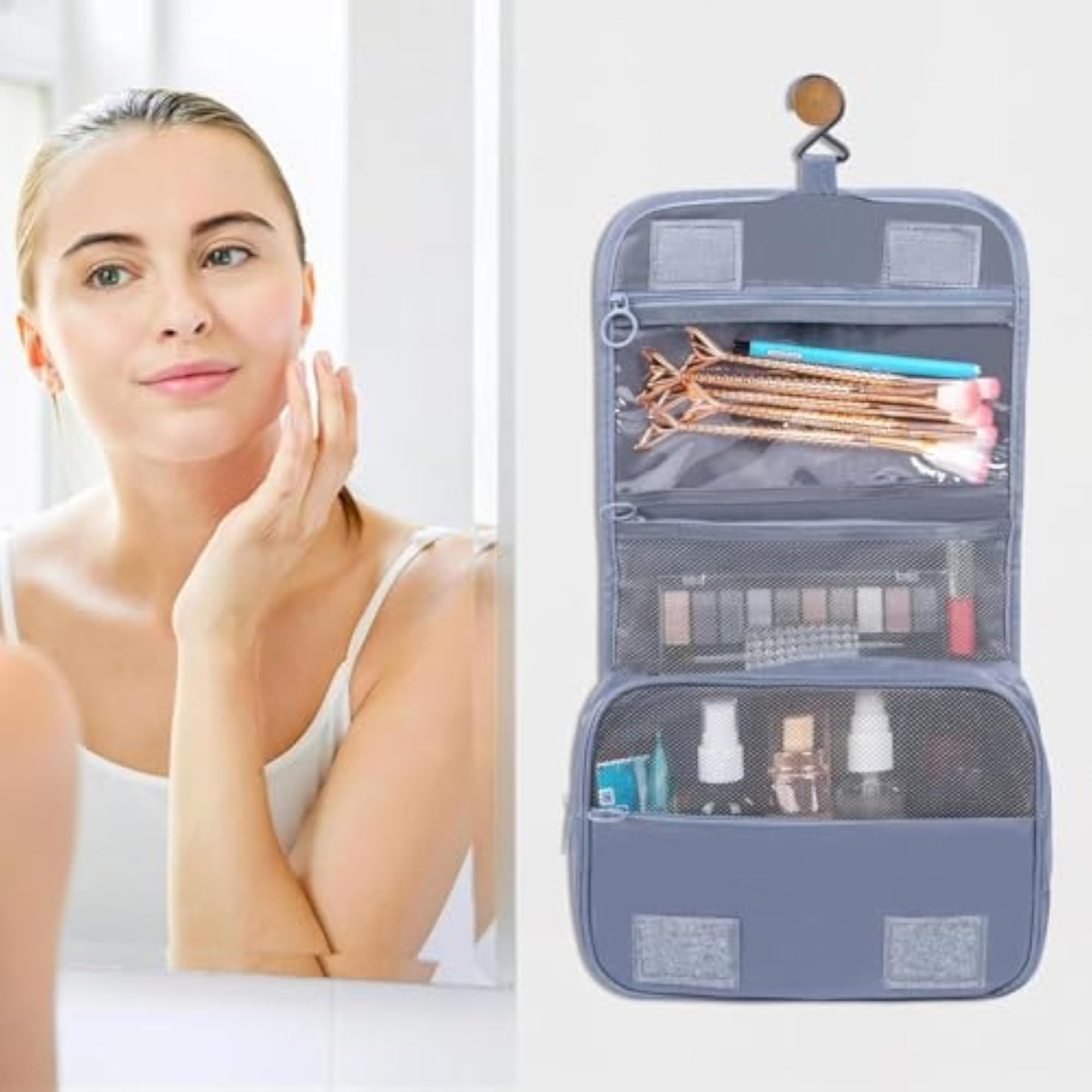 Large Capacity Hanging Travel Toiletry Bag, Waterproof
