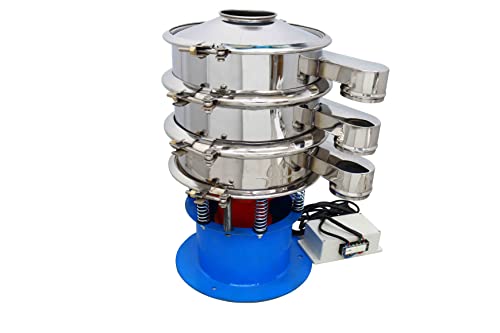 INTSUPERMAI Stainless Steel Vibrating Screen 15.7inch Electric Vibrating Sieving Machine Sieve Shaker Vibrating Screen Powder Screening Machine Vibrating Sifter Machine 110V