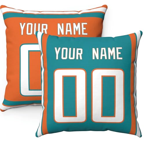 Image of ANTKING Throw Pillow 2 Pack Custom Any Name and Number Personalized Gift for Men Women Boys