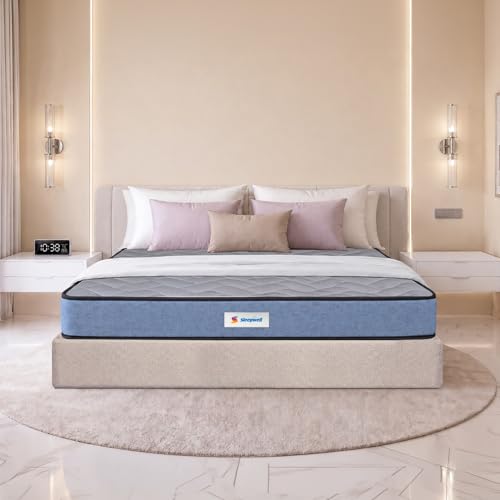 Image of Sleepwell Ortho Pro Latex Mattress | Queen Size 75x60x10 Inch | 100% Pure Natural Latex Orthopedic Support | Pressure Relief | Cool Yarn Fabric | Neem Fresche Anti-Microbial | 10 Years Warranty