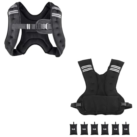 Henkelion 12lbs Weighted Vest for Men Women Body Weight Vests, Adjustable Weighted Vest Weights Included, 4-10lbs Body Weight Vests Adjustable for Running, Training Workout, Jogging, Walking Cover