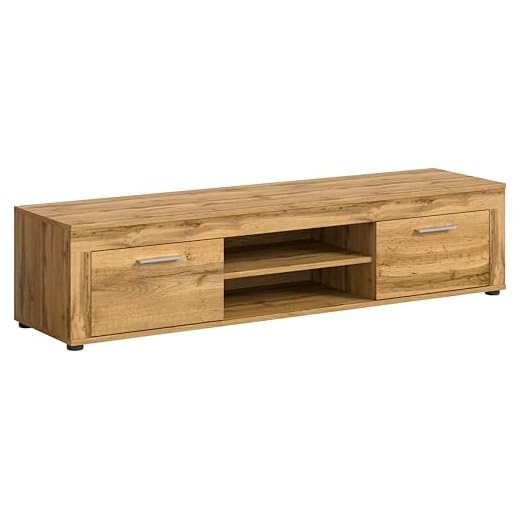 xonox.home Wohnzimmer Jam Lowboard TV-Board Wohnzimmerboard Medienmöbel TV-Bank TV-Schrank in Wotan Eiche Nb., ca.160x37x40 cm