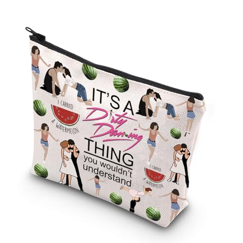 Dance Dirty Inspired Makeup Bag - 80s Movie Zipper Pouch - Lover Gift Bag For Women & Girls