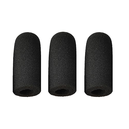 3 Pack Soft Mic Foam Covers Windscree for David Clark M7A Mic Cover, M-4 / M-7 / H10 / H20 /DC PRO-X2 / PRO-2 / DC ONE-X ENC Lightspeed Aviation Headsets Microphone (3 Pack)