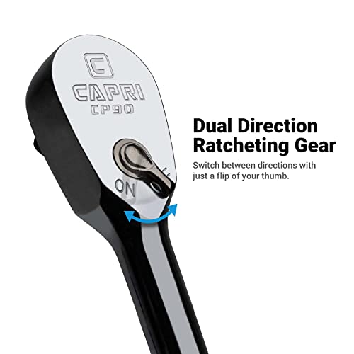 Clé à rochet 90 dents Capri Tools pour débloquer les écrous difficiles d'accès - 8