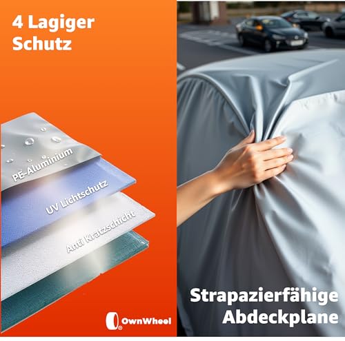 Universal Autoschutzhülle - wasserdicht - Autoplane Garage Auto & Autoabdeckung - Abdeckplane & Abdeckung von Auto, PKW - Fahrzeug - 470 x 180 x 150 cm