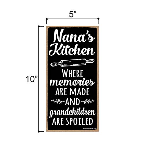 Nana's Kitchen Where Memories Are Made - 5 X 10 Inch Hanging Signs, Wall Art, Decorative Wood Sign, Family Sign #TOP1