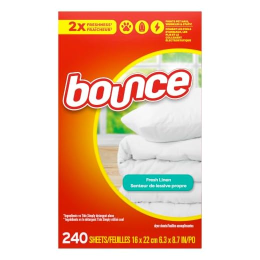 Bounce Dryer Sheets Laundry Fabric Softener, Fresh Linen Scent, 240 Count