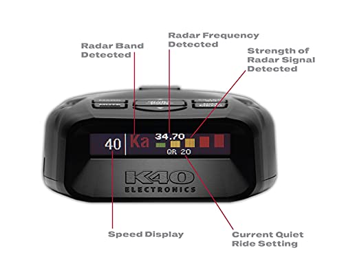 K40 Electronics Platinum100 Portable Radar Detector For Cars, Gps, Voice Alerts, Long Range Detection, Oled Display, Advanced False Alert Filtering, Optional Wireless Remote Connectivity #TOP2