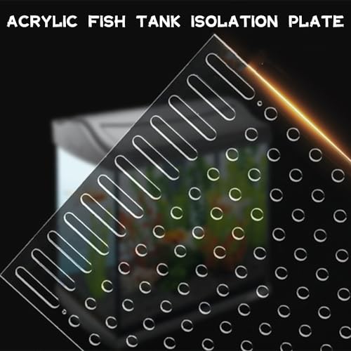Aquarium Trennwand Aquarium Tank Trennung Brett Aquarium Isolation Acryl Gitter Fisch Tank Isolation Divider Fischseparator Transparente Platte mit Aquarium Divider Saugnap für Aquarium (30x25cm)