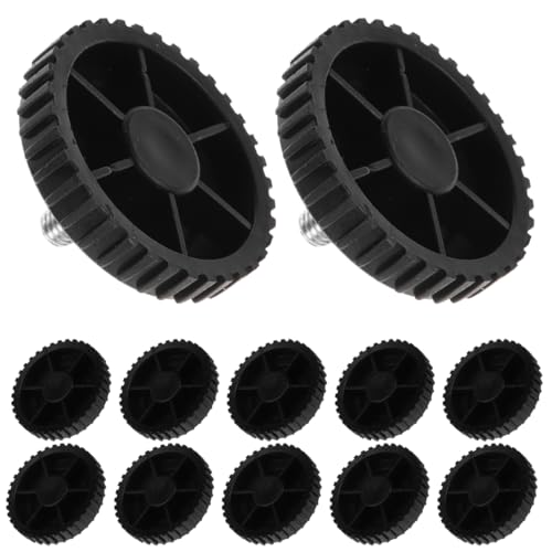 Image of balacoo Anti Slip Chair Pads with Shock Absorber 12 Pack M8 Screw Table Feet Levelers Pe Material Furniture Floor Protectors 1.96X1.96X1.18 Inch for Home and Garden