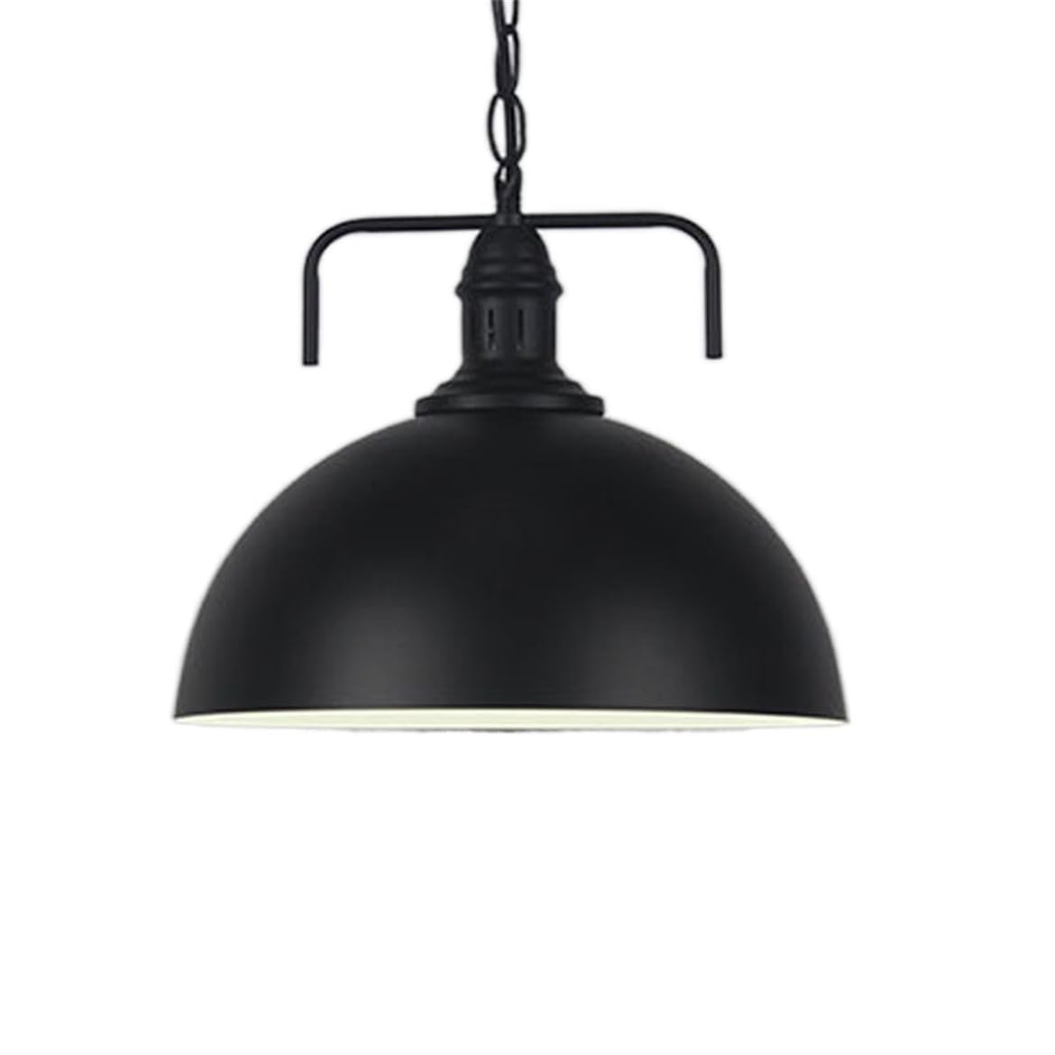 YGZPALH American Industrial Pendant Light with Chain - Hotel Hanging Lamp Black Mid Century Farmhouse Barn Ceiling Light with Aluminum Shade for Warehouse Staircase Entryway Stairway Basement 1-Pack