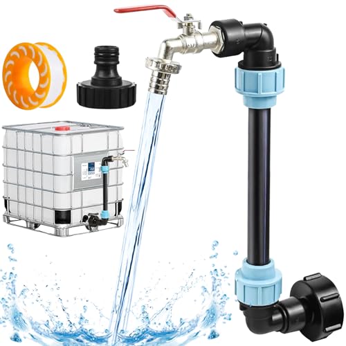 IBC Schwanenhals Auslaufhahn – 3/4\" IBC Adapter – S60x6 Absperrhahn – Ideal zum Befüllen von Gießkannen – Für Regenwassertank, Regentonne, IBC Container geeignet IBC Schwanenhals Auslaufhahn – 3/4\" IBC Adapter – S60x6 Absperrhahn – Ideal zum Befüllen von Gießkannen – Für Regenwassertank, Regentonne, IBC Container geeignet