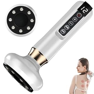 Electric Back Massagers Handheld Cellulite Massager with 12 Suction Modes Red Light Heat Rechargeable Cordless Body Sculpting Machine for Fat Remover, Belly Thighs.