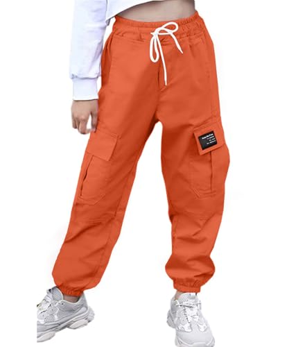 Image of AOWKULAE Girls & Women's Casual Cargo Jogger Pants, 6 Years - Women 3XL