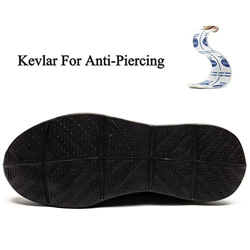 TimGoss Veiligheidsschoenen S3 werkschoenen voor heren, sportief, licht, ademend, beschermende schoenen met stalen neus - Image 5