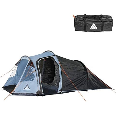 10T Zelt Mandiga Arona 5 Mann Tunnelzelt wasserdichtes Campingzelt 5000 mm Familienzelt + Stehhöhe Cover