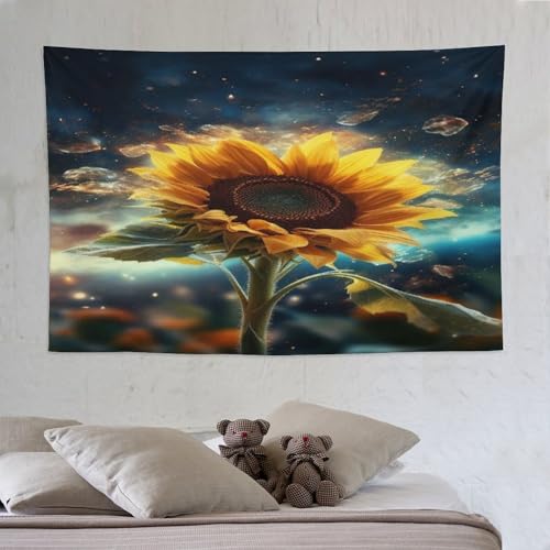 Tapisserie murale tournesol 150x230 cm tenture imprimée 3D grand format décoration chambre