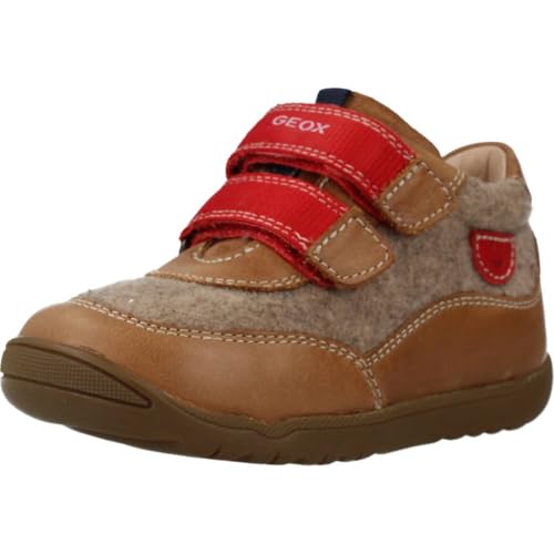 Geox Klett MACCHIA, Glattleder, Braun, Kinder EU 25