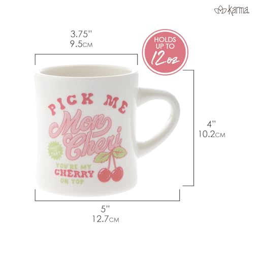 Taza de café Karma 12 oz en porcelana hueso miniatura 2