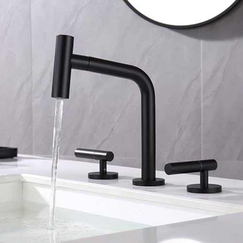 Robinet de lavabo de salle de bains extractible pour nettoyer la vasque sans effort