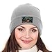 Winter Beanie Hats for Men Women,Birds and Flowers Sketch Printed Warm Knitted Beanies Hat,Acrylic Skull Cuffed Caps Light Gray-Birds and Flowers Sketch