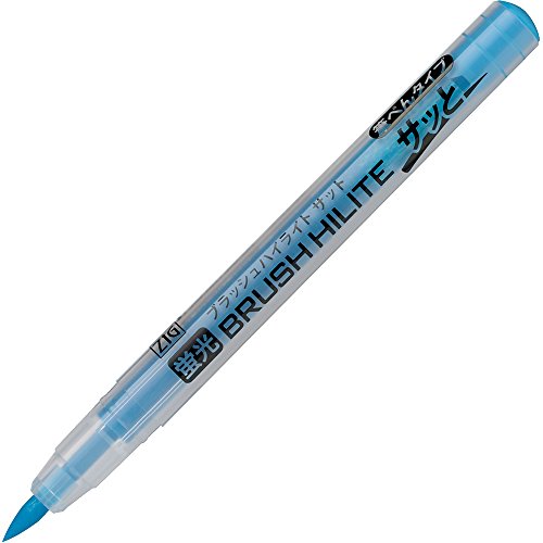 ZIG Brush Highlight Satto Kuretake pointe pinceau douce bleu