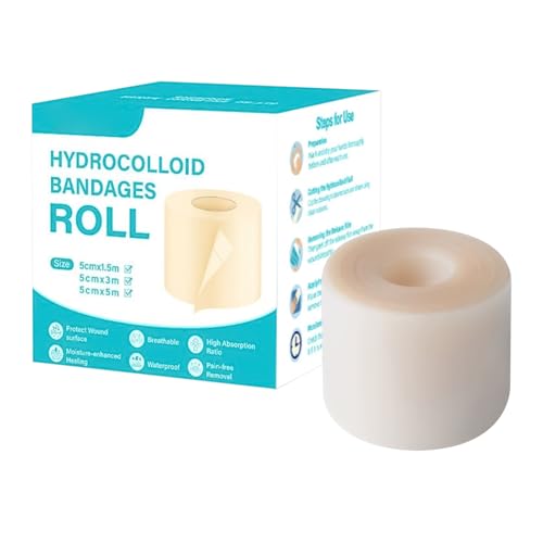 Venta hidrocoloides Rollo, aderezo de vendaje líquido para heridas y espinillas, vendajes de gel hidrocoloide de corte a tamaño impermeable con autoadhesivo para cuidado de heridas
