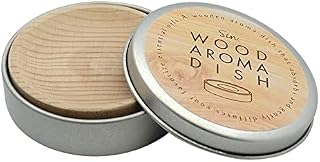 日本製 木製 アロマディッシュ 缶入り ブナ 直径50mm x 高さ15mm 無垢 アロマディフューザー