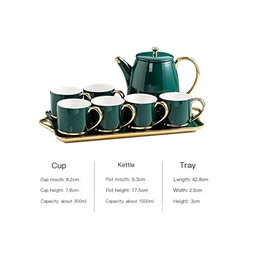 Ceramiczny zestaw filiżanek do kawy z tacą na popołudniową herbatę i do użytku w kuchni