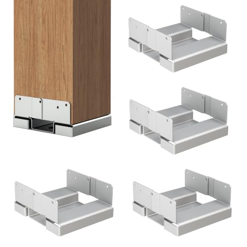 vikofan Nominal 8x8 Post Base Deck Brackets for Porch, Pergola, Shed