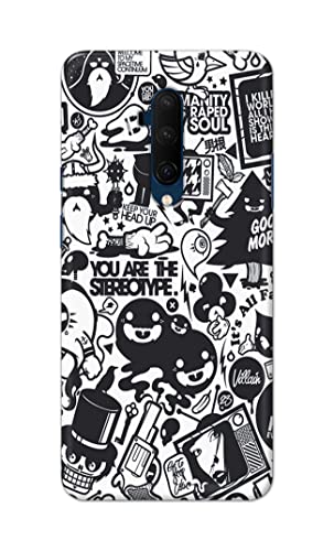 Image of Printed Hard Back Cover Case for OnePlus 7T Pro | OnePlus 7 Pro Back Cover (Mixed Cartoon) -702