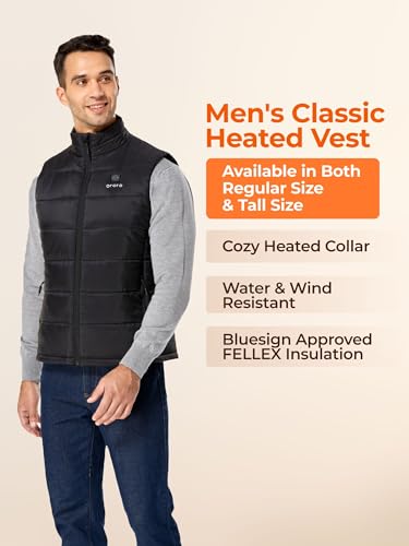 Men's Lightweight Heated Vest with Battery Pack