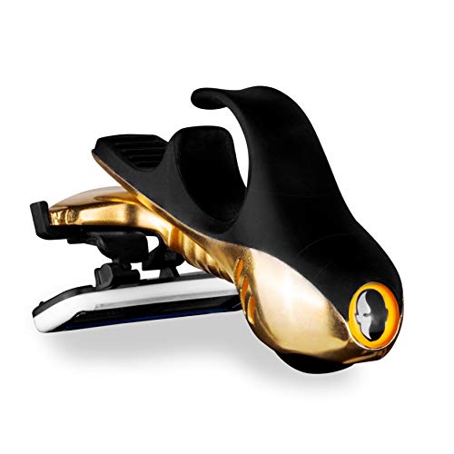 HeadBlade S4 Moto Goldfinger - Maquinilla de afeitar para hombre, edición limitada, suspensión activa dual revolucionaria