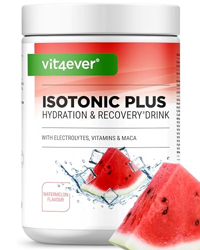 Isotonic Plus Drink - 1050g Bebida isotónica en polvo – con carbohidratos, electrolitos, vitaminas y maca - fórmula de hidratación y recuperación (Watermelon)