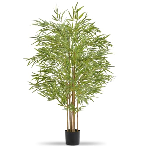 tectake® Plante Artificielle Bambou Artificiel 150cm Fausse Plante Interieur Arbre Vert Arbre Artificiel Décoration Maison idéal pour Décoration Salon Chambre...
