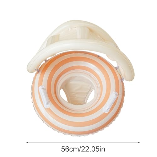 Boya de seguridad infantil inflable con techo solar flotador de bebé antivuelco para playa 5