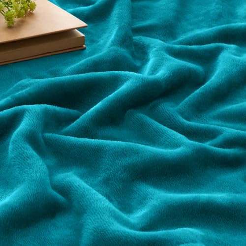 Image of BEDELITE Fleece Blanket King Size Blankets for Bed, Luxury Plush Cozy Fuzzy Blanket 108x90 inches, Super Soft Warm Lightweight Throw Blanket All Seasons Suitable, Teal Blue
