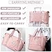 INVODA Travel Duffel Bag For Women and Men Waterproof Expandable Weekender Overnight Bag Carry on Tote Bag Dry Wet Separation Swim Sports Travel Gym Bag (Dark Pink)