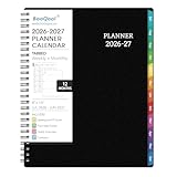 Planner 2026-2027 - Academic Planner 2026-2027 Weekly and Monthly from Jul. 2026 - Jun. 2027, 8' x 10', Wirebound, 12 Monthly Tabs, Flexible PP Cover, Suitable for School & Office, Enterprise