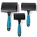 Master Grooming Tools MGT Self-Cleaning Slicker Brush L Blu